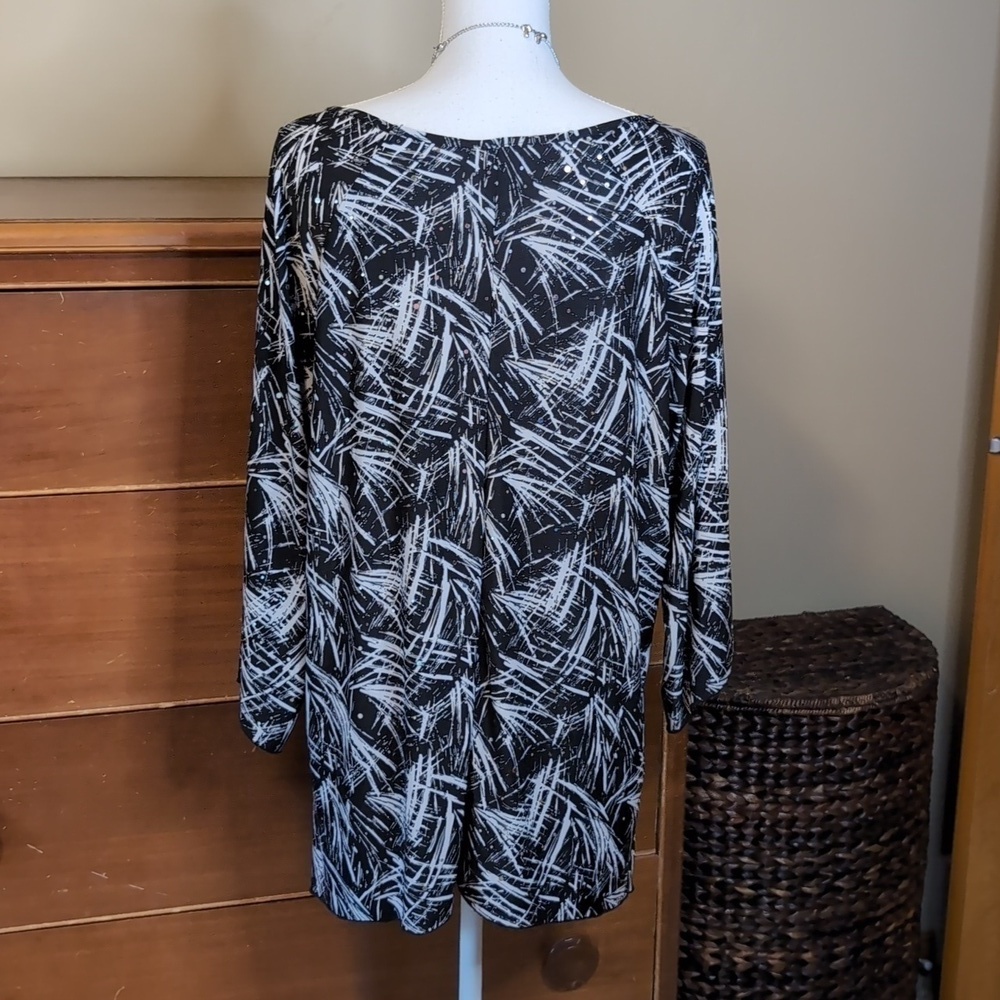 BRITTANY BLACK WOMAN Shimmer Sequin tunic SZ 2X - Picture 7 of 12